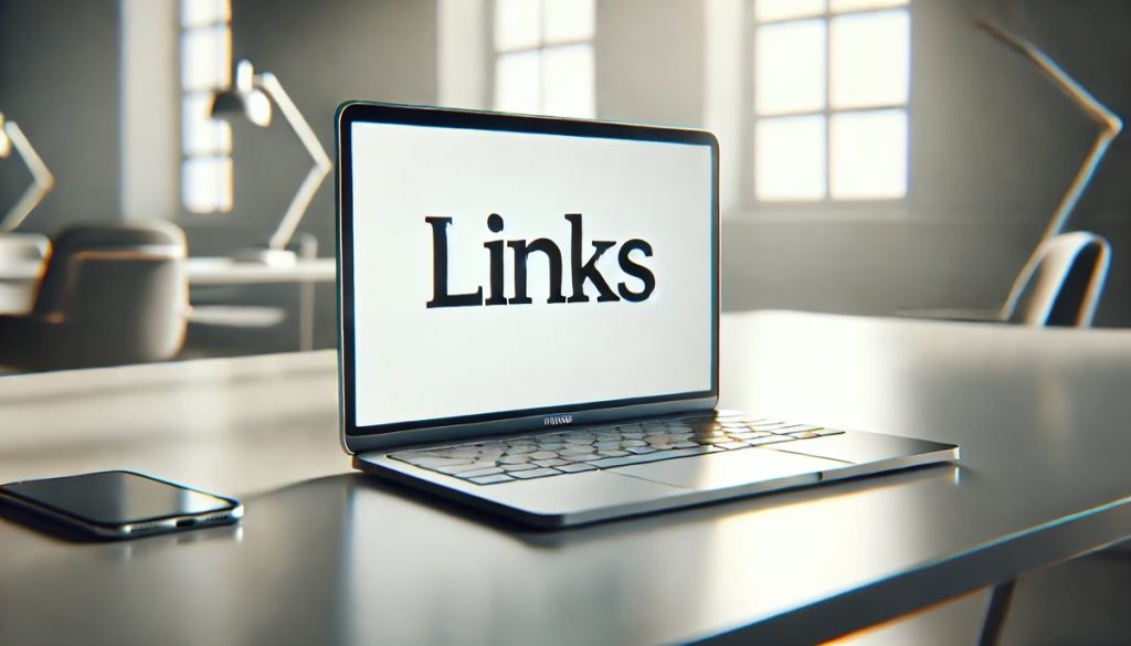 Connecting the Web: A Laptop Displaying'Links'