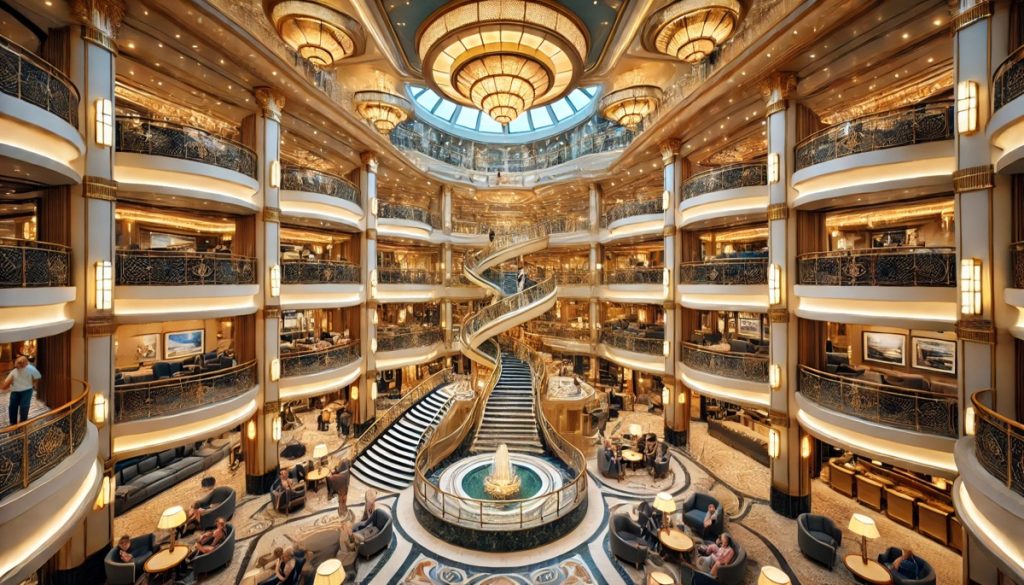 Elegance at Sea: The Piazza Atrium on Crown Princess